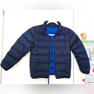 The North Face Kids boys Winter parka goose down Blue Small 7-8 years